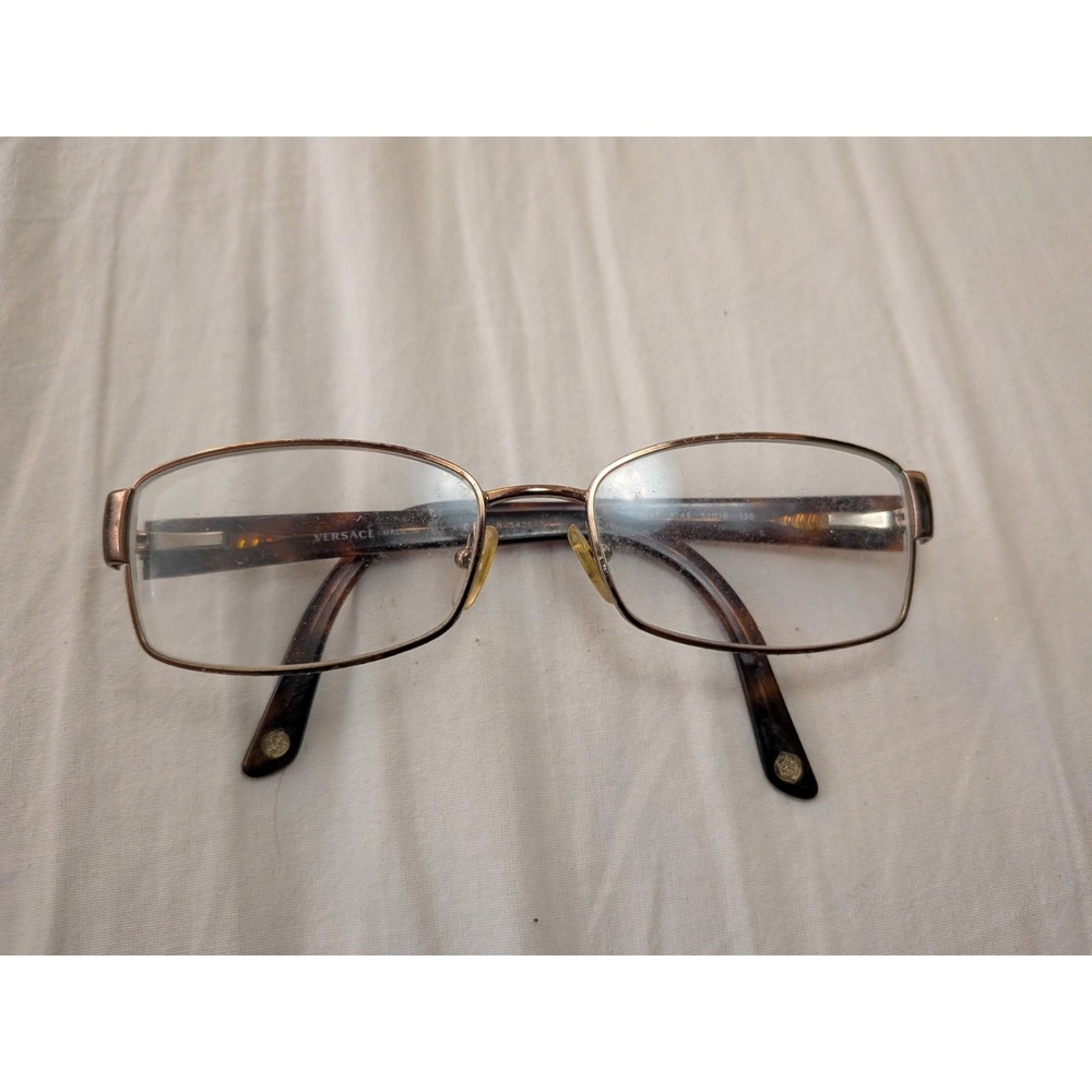 Versace Eyeglasses MOD1177 1045 Metal Rectangle 52-16 135 Italy FRAMES ONLY